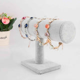 2 pack Covered Wood Jewelry Display, Jewelry Stand, Bracelet Holder Display, Watch Stand, Bracelet Stand,（ oniy 2 box）