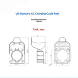 EV Charger Holder  Wall Mount Charging Cable Hanger Organizer, Nozzle Holster Dock Electric Vehicle  Car Plug Space Saving Garage Wall Connector Cord Hook for Outdoor Indoor