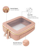2pcs Travel Clear Makeup Bag Set, Cosmetic Bag Case with Zipper Portable Makeup Pouch Toiletry Bag Women Traveling Cosmetic Organizer Storage Bag Car Organizer Car Essentials for Women