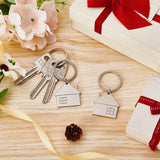 15pcs House Key Chain House Shaped Pendant Keychains Home Keychain Set Cute Home with Window Key Charm Metal Keyring Gift