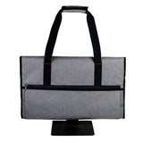 Travel Carrying Case for 27" LCD Screens and Monitors, With Padded Velvet Lining, Protective Monitor Bag Compatible With 27" and Accessories, Grey