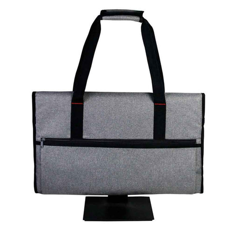 Travel Carrying Case for 27" LCD Screens and Monitors, With Padded Velvet Lining, Protective Monitor Bag Compatible With 27" and Accessories, Grey