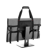 Travel Carrying Case for 27" LCD Screens and Monitors, With Padded Velvet Lining, Protective Monitor Bag Compatible With 27" and Accessories, Grey