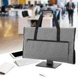 Travel Carrying Case for 27" LCD Screens and Monitors, With Padded Velvet Lining, Protective Monitor Bag Compatible With 27" and Accessories, Grey