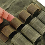 Camping Spice kit with 9 spice Jar Canvas Travel Seasoning container, portable spice bag for travel (MILITARY GREEN)