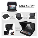 Laptop Sun Shade,Laptop Sun Glare Shield Privacy Screen Hood Laptop Sunshade Bag for Working Outside Outdoor Foldable Laptop Shield Cover Outside（L）