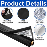 3 Layers HVAC Copper Pipe Insulation Cover,72x10.2 Inch 600D Oxford AC Pipe Insulation Covers for Outside,Flexible Copper Line Insulation Sleeve for Central Air Conditioning Mini Splits