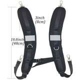 Waterproof Replacement Shoulder Strap with Adjustable Belt for Shoulder Bag Backpack Black Backpack Straps Replacement Adjustable Padded Shoulder Straps for Backpack Dry Bag