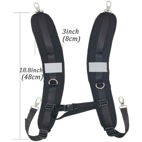Waterproof Replacement Shoulder Strap with Adjustable Belt for Shoulder Bag Backpack Black Backpack Straps Replacement Adjustable Padded Shoulder Straps for Backpack Dry Bag