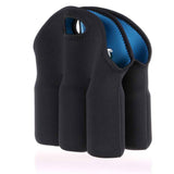 Set of 2 - Insulated Neoprene Wine Carrier Tote Bag + 6 Pack Beer Water Can Carrier Tote Bottle Holder Bottle Cooler Bag - Perfect for Travel with Secure Carry Handle