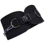 Pull-up Belt Weighted Dip Belt with Chain Double D-ring Weightlifting Back Support Strap Home Gym Equipment Waist Belt