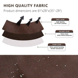 Porch Swing Cover, 56x32x25 Inches, Outdoor Swing Cover Waterproof for Patio Garden Furniture, Patio Swing Cover All Weather Protection ( Beige +brown)