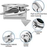 Flush Pull Slam Latch Stainless Steel Round Pull Latch for RV Boat Deck Hatch Door Cabinet Hardware Door Locking Style (B)2pcs