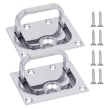 316 Stainless Steel Hatch Pull Flush Lift Boat Ring Hatches Pull Handle with Mount Screws for Boat Deck Hatch Handle and Home Furniture Recessed Handle etc