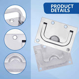 316 Stainless Steel Hatch Pull Flush Lift Boat Ring Hatches Pull Handle with Mount Screws for Boat Deck Hatch Handle and Home Furniture Recessed Handle etc