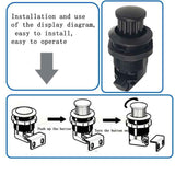 2Pcs Push Button Latch, Push to Close Latches for Perpendicular Door Configurations Latches - Push-to-Close Latches - Knob Stores Flush (Black)