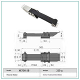 2 PCS Heavy Duty Premium SUS304 Stainless Steel Rubber Flexible Black Draw Latches Buckle (Style 3)