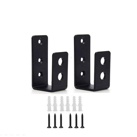 2x4 (1.5x3.5 inch) Door Barricade Brackets (2 pcs) | Drop Open Bar Holder Steel U Bracket for 2 by 4 Lumber as Security Door Reinforcement, Door Jammer, Tool Hanger for Home, Barn, Shed, Garage, Gate