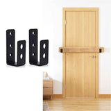 2x4 (1.5x3.5 inch) Door Barricade Brackets (2 pcs) | Drop Open Bar Holder Steel U Bracket for 2 by 4 Lumber as Security Door Reinforcement, Door Jammer, Tool Hanger for Home, Barn, Shed, Garage, Gate