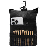 Golf Tee Bag - Store Your tees, Golf Balls, scorecard, and Pencil. Great Gift for Golfers! 2pcs（Only a single storage bag）