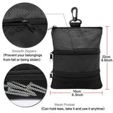 Golf Tee Bag - Store Your tees, Golf Balls, scorecard, and Pencil. Great Gift for Golfers! 2pcs（Only a single storage bag）