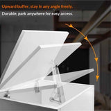 200N Gas Struts Heavy Duty Soft Close Lid Support Hinges Automatic Slow Lowering Safety Pneumatic Lid Lifters Gas Springs Pack of 2