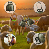 10 Pack Reflective Goat Collar with Crisp Bells,Adjustable Nylon Sheep Collar with Anti-Lost Grazing Copper Bell Quick-Release Buckle for Farm Livestock Goat Sheep Cow