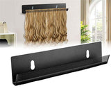 Hair Extension Holder for Styling Hair Stands Stainless Steel Hair Extension Display Hair Hanger Tool for Washing, Coloring and Blow-Drying of Weft, Clip-In, Tape-In Extensions (Black)