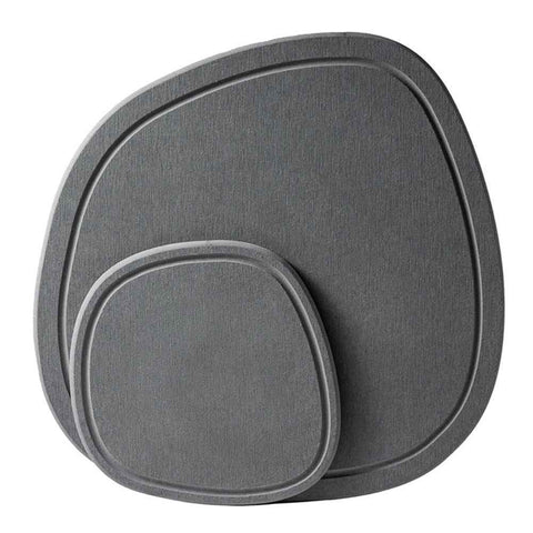 Diatomaceous Earth Plant Saucer for Indoor, 2 Pack Irregular 6.7 Inch 12 Inch, Instant Dry Pot Saucer, Plant Drip & Drainage Tray for Indoor, Stone Gray