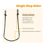 Climbing Stick Aider for Hunting, Daisy Chain Single Step Aider, Hand-Braided Lightweight Rope Ladder Tree Stand Step 3pcs