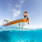 Young Marine Rope Ladder for Inflatable Boat, Kayak, Motorboat, Canoeing (4 Step) Boat Rope Ladder, Foldable Assist Boarding Outdoor Climbing Rope Ladder for Inflatable Boat