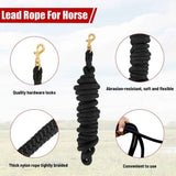 Horse Lead Rope, Double Braided Nylon Horse Lead Line, Lead Rope for Horses with Quick Halter Attachment, Soft Comfort Grip, Barn Horse Tack for Daily Use & Showing (1/2" X 15ft)