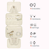 Toiletry Bag Hanging Travel Makeup Organizer Cosmetic Bag Makeup Bag for Full Sized Toiletries, Large beige