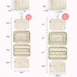 Toiletry Bag Hanging Travel Makeup Organizer Cosmetic Bag Makeup Bag for Full Sized Toiletries, Large beige