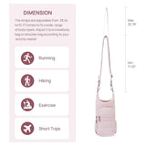 Water Bottle Holder Crossbody Bags for Women for Walking, Hiking, Cycling（pink）Tumbler with Handle, Cup Holder Pouch w/Adjustable Strap