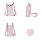 Water Bottle Holder Crossbody Bags for Women for Walking, Hiking, Cycling（pink）Tumbler with Handle, Cup Holder Pouch w/Adjustable Strap