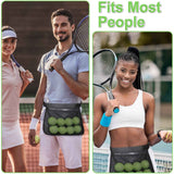 2pcs Adjustable tennis belt holder, waist bag, mesh hip bag holder, can hold 8 tennis or table tennis bags, golf bag（black）