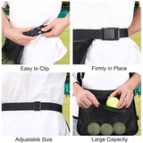 2pcs Adjustable tennis belt holder, waist bag, mesh hip bag holder, can hold 8 tennis or table tennis bags, golf bag（black）