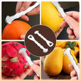 2pcs Stainless Steel Citrus Peeler Tool – Orange Peeler for Kitchen, Lemon Peeler, Grapefruit Peeler, Effortless Fruit Peeler with Sharp Blade, Ergonomic Grip,