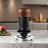 58mm espresso pot, stainless steel corrugated base coffee pot, spring-loaded espresso pot, and walnut wood lid