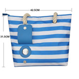 Beach Wine Tote with Insulated Bladder Bags, Leakproof Carrier for 1 Bottles, Perfect for Travel, Party, or Dinner (Blue+1 inner container)