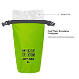Waterproof Dry Bag, 2L - Roll Top Waterproof Pool Bag，Dry Bags for Kayaking Waterproof-/Phone Pouch,Large Waterproof Phone Pouch,（Green ）