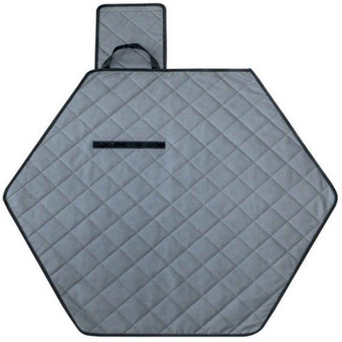 Hexagon Washable Liner for Small Animal Playpen, Portable Reusable Guinea Pig Playpen Pad Hamster Cage Pee Pad Super Absorbent Indoor Waterproof Anti-Slip for Rabbit Bunny (Grey M)