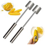 Corn Peeler for Corn on the Cob Stripper Tool, Corns Peelers Stainless Steel Splitter Tool Easy Fast Corn Remover Tool for Home Kitchen (2pcs)