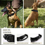 Dog Collar and Leash Set Heavy Duty Military Dog Collar with Handle and Metal Buckle for Medium and Large Dogs (Black, L)