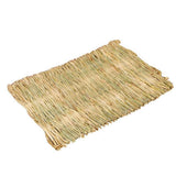 2pcs Woven Grass Mat - All Natural Chewable Grass Mat for Small Pets  Pig Foot Mat Rabbit Grass Nest Pet Supplies（small size）