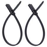 2pcs Zip Tie Lock, 22.05in Adjustable Small Cable Lock with Combination 3 Digit Recodable Combination Multi-Purpose for Bikes Motorcycle Helmet  (Black)