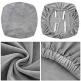 Two telescopic chair seat covers, washable cushion covers for hotels, ceremonies, banquets, wedding banquets, and restaurants (gray, 2 pieces)