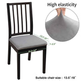 Two telescopic chair seat covers, washable cushion covers for hotels, ceremonies, banquets, wedding banquets, and restaurants (gray, 2 pieces)