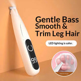 Pet Micro Precision Trimmer, Multifunctional Pet Hair Clippers for Grooming with LED Light, Low Noise Waterproof Rechargeable Pet Paw Trimmer for Pet Paws,(White)